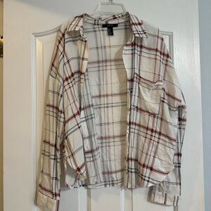 Plaid Button-Up Shirt